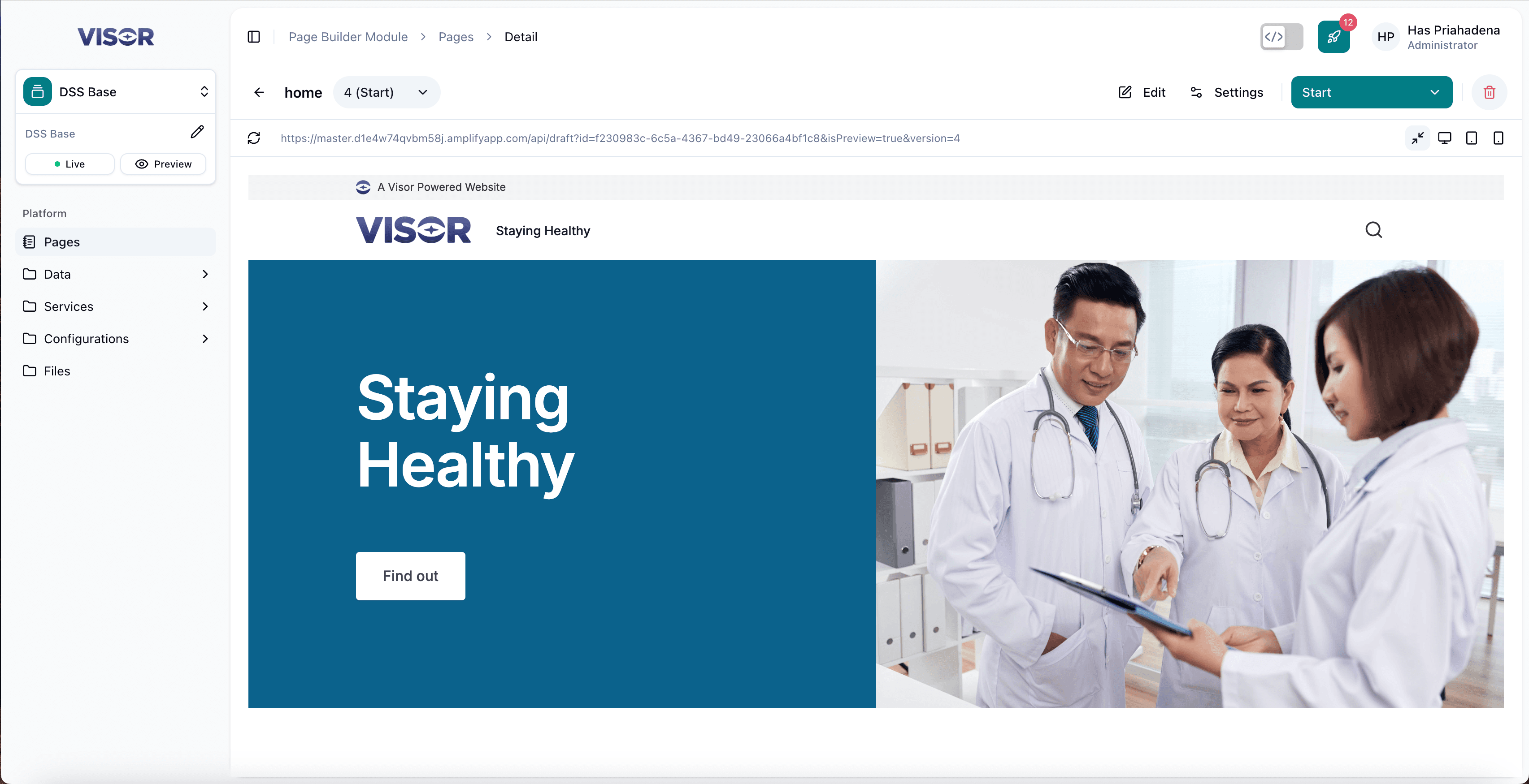 Page Builder - Delete page method 2 from preview or edit mode