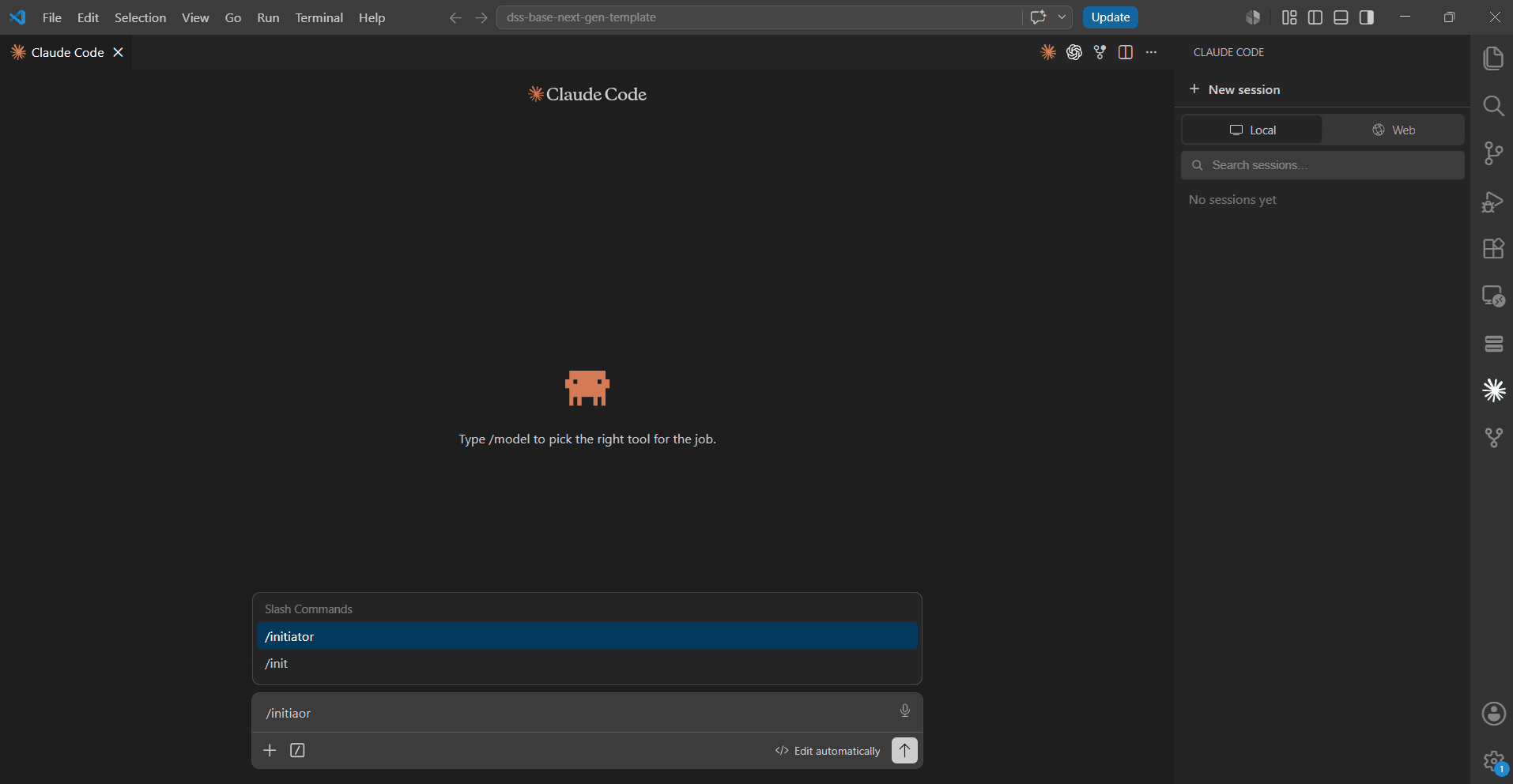 Claude Code initiator skill running
