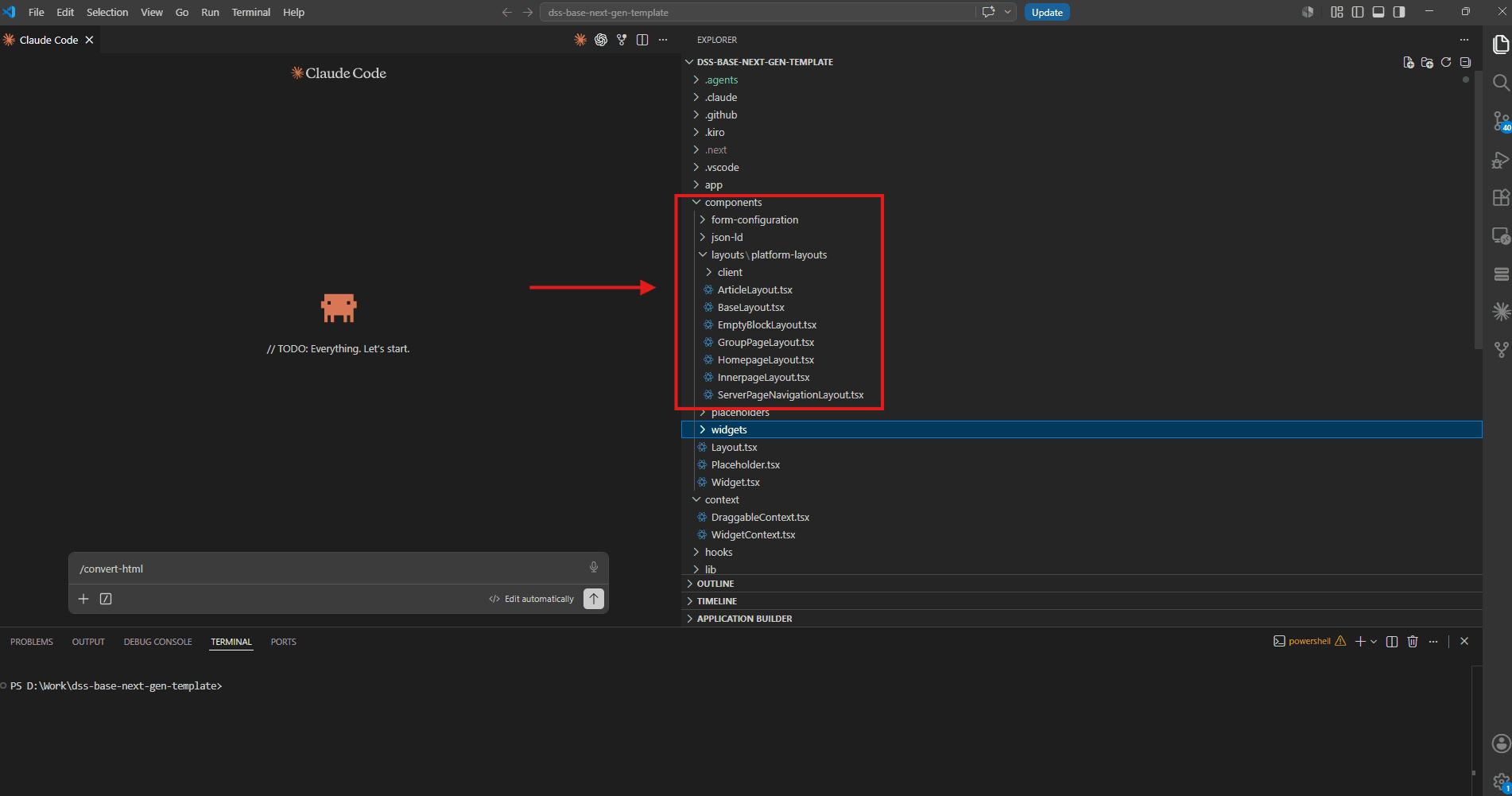 Generated layout files