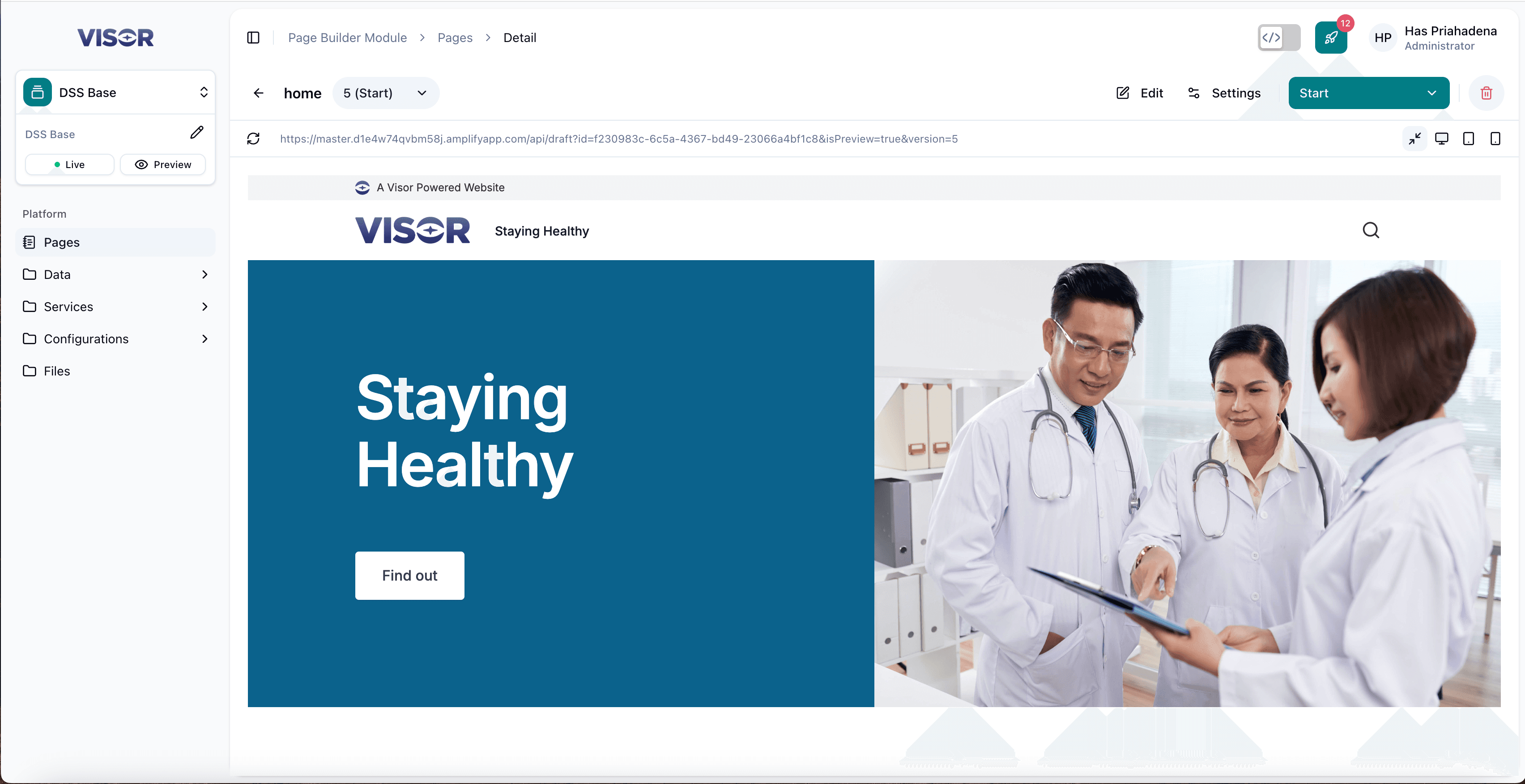 Page Builder - Publishing item from preview start state
