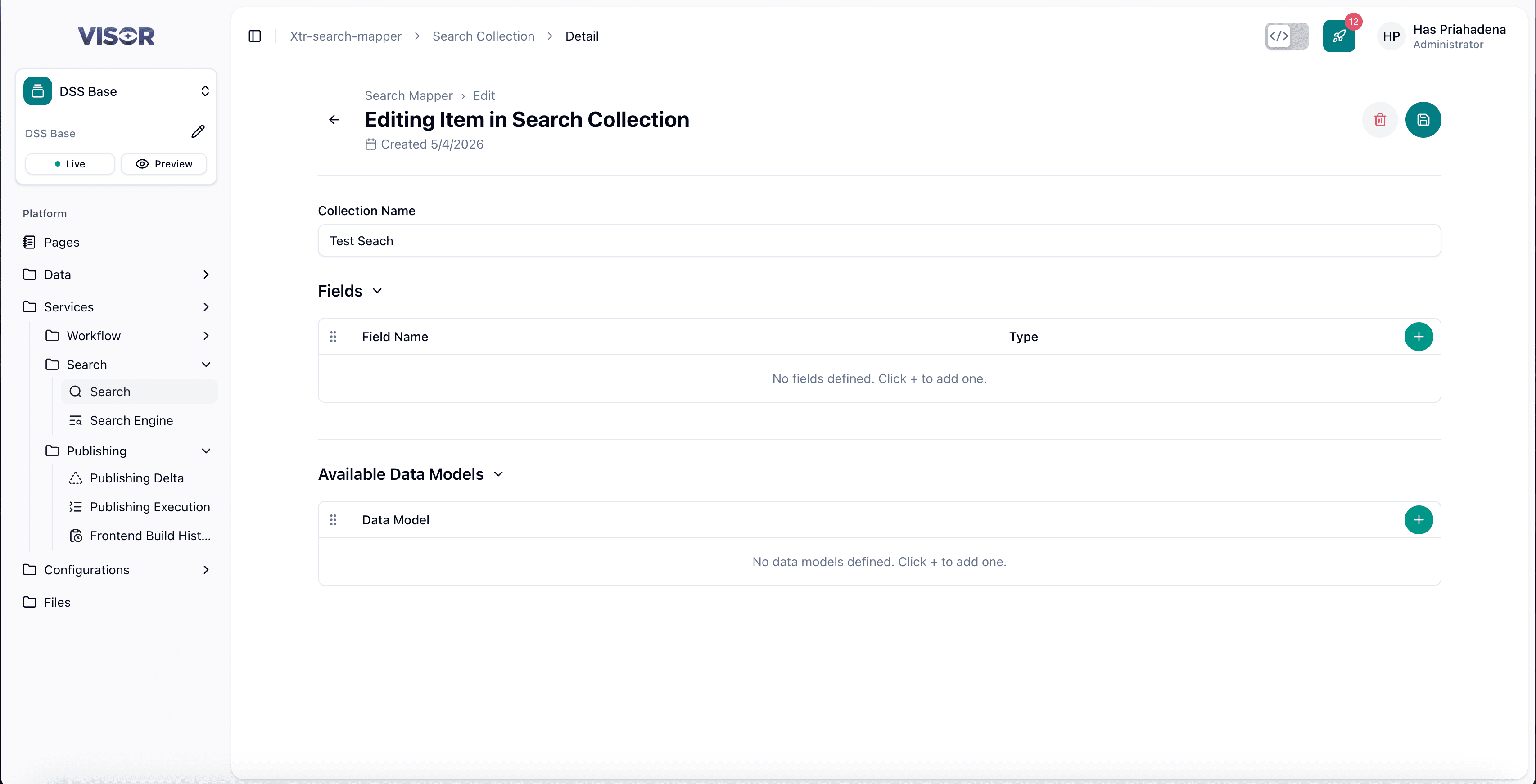 Search | Visor User Guide