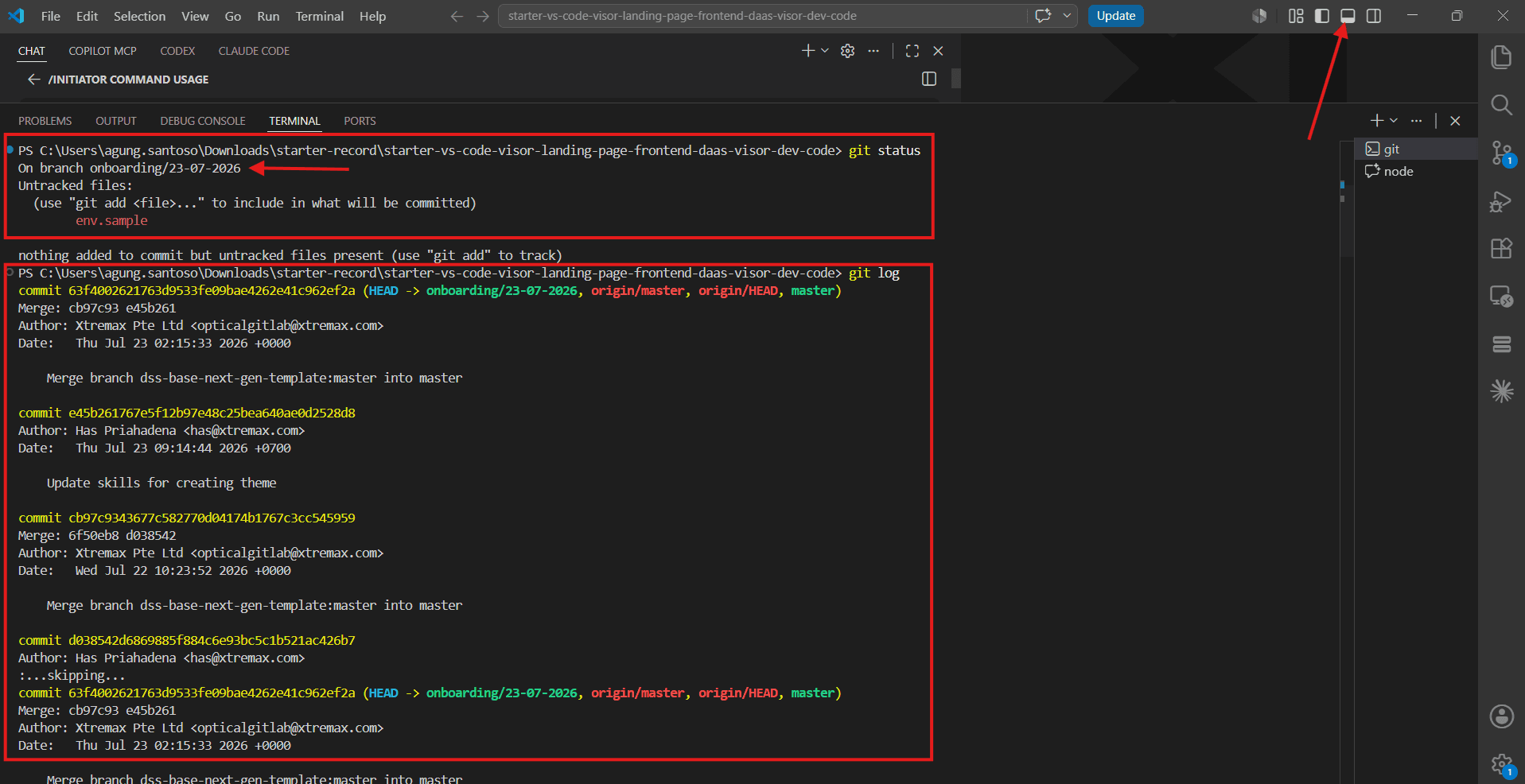 Claude Code initiator skill running