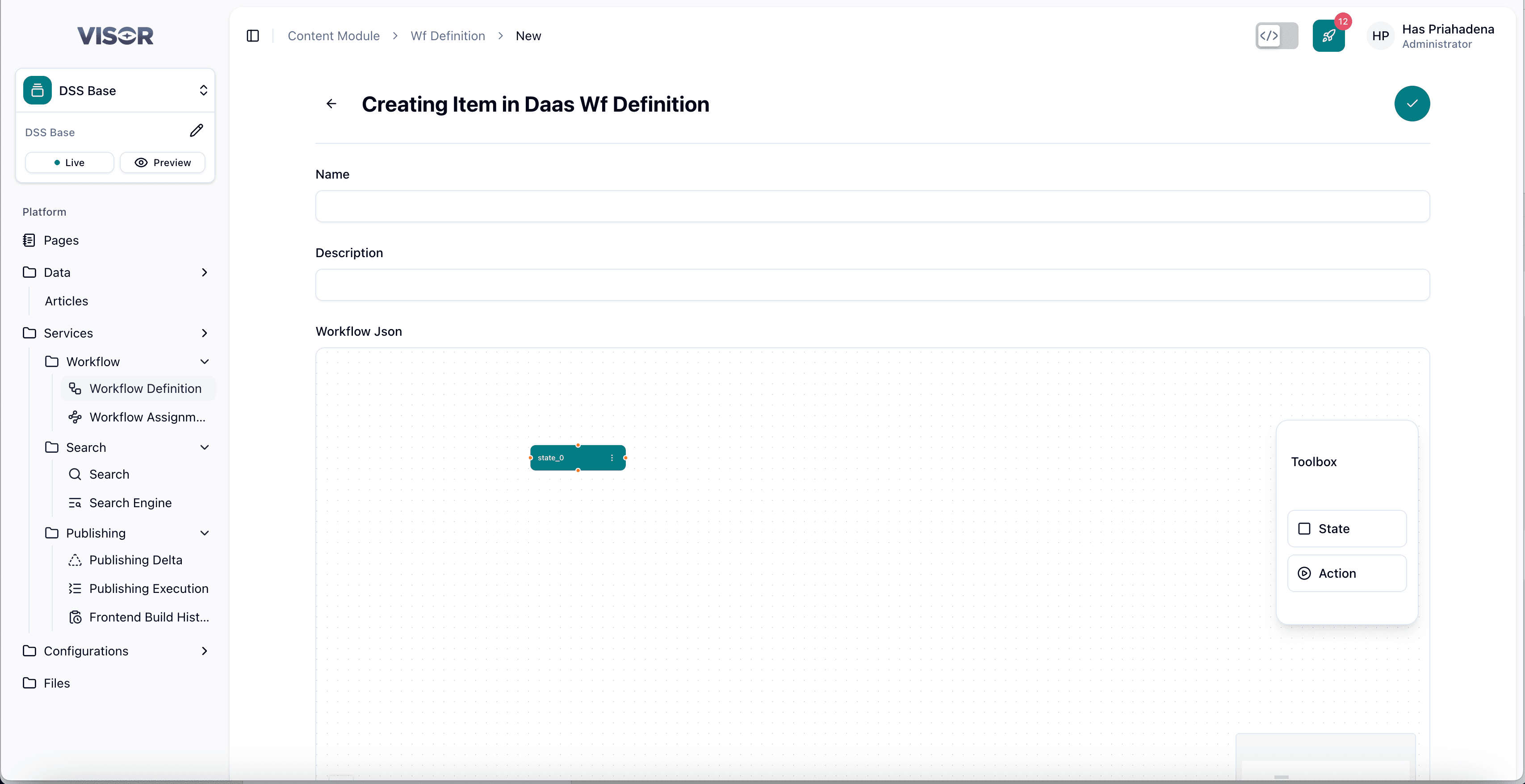 Save workflow definition